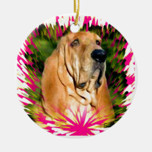 Bloodhound Ceramic Ornament