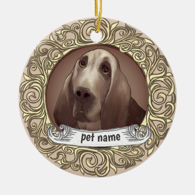 Bloodhound Chien Amoureux Mémoire ornement (Devant)