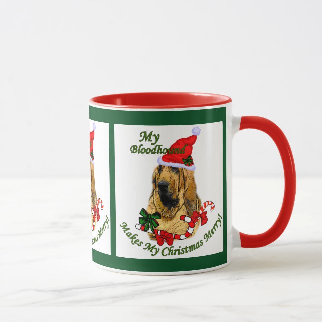 Bloodhound Christmas Gifts Mug (Right)