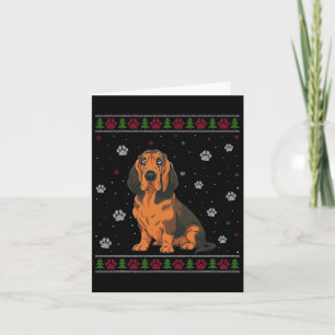 Bloodhound Christmas Sweater Xmas Pet Animal Dog L Card