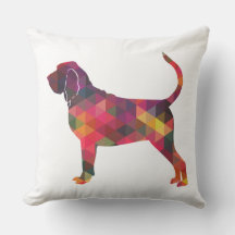 Bloodhound Colourful Geo Pattern Silhouette Multi