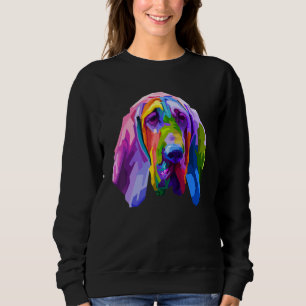Bloodhound Colourful Pop Art Portrait For Dog Owne Sweatshirt