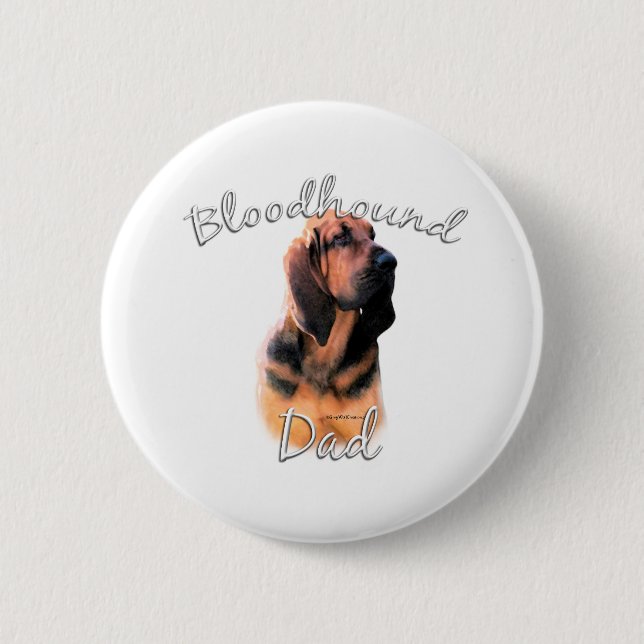 Bloodhound Dad 2 Inch Round Button (Front)