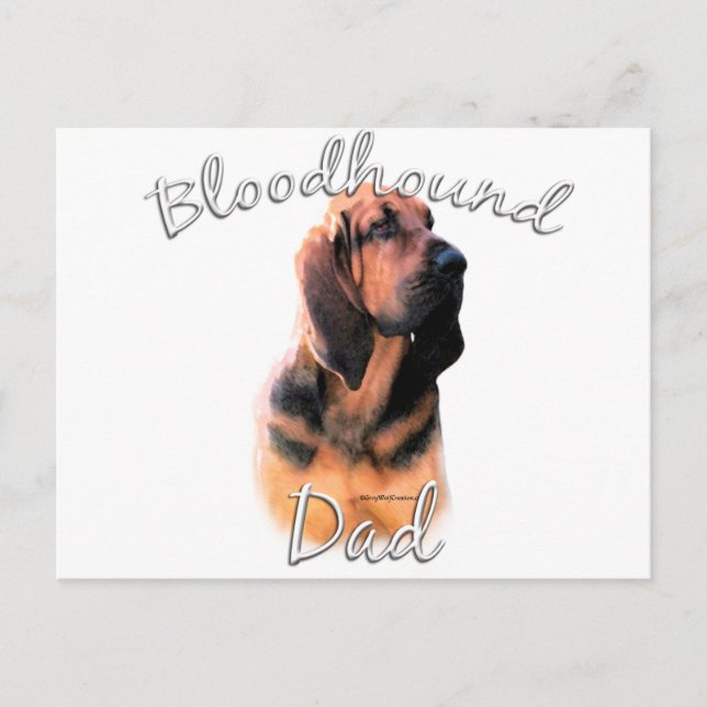 Bloodhound Dad 2 Postcard (Front)