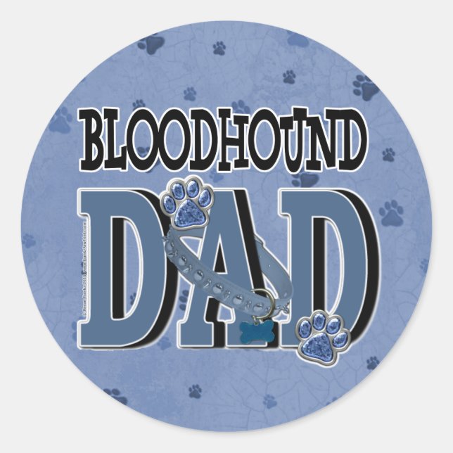 Bloodhound DAD Classic Round Sticker (Front)