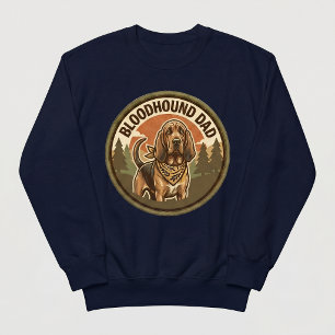 Bloodhound Dad Crewneck Hound Dog Dad Gift Sweatshirt