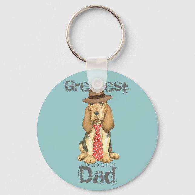 Bloodhound Dad Keychain (Front)