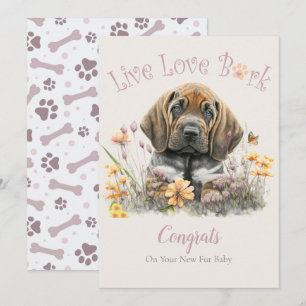 Bloodhound Dog Adoption, Gotcha Day Card