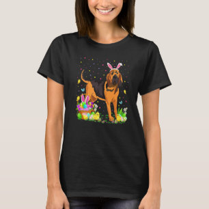 Bloodhound Dog Bunny Egg Hunting Bloodhound Easter T-Shirt