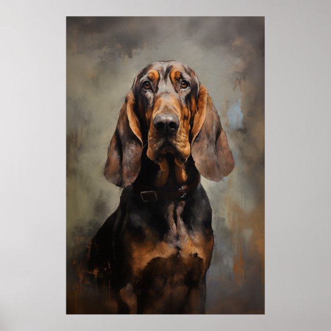 Bloodhound dog poster (Front)