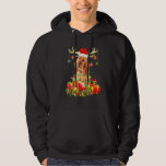 Bloodhound Dog Reindeer Santa Hat Christmas Light  Hoodie<br><div class="desc">Bloodhound Dog Reindeer Santa Hat Christmas Light Xmas</div>