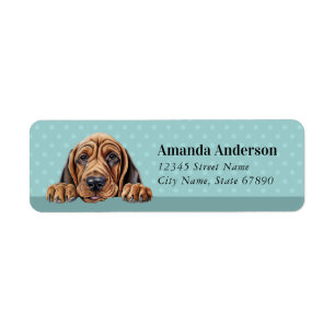 Bloodhound Dog Return Address Labels