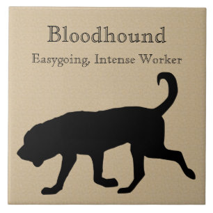 Bloodhound Dog Silhouette Tile