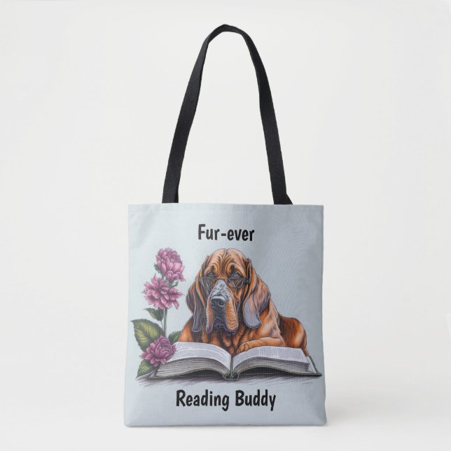 Bloodhound Dog Tote Bag (Front)