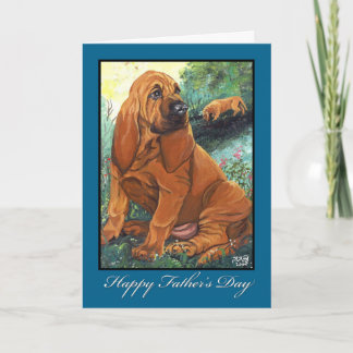 Bloodhound Father's Day Card