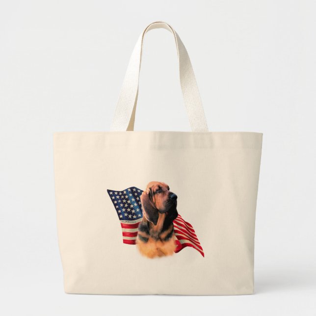 Bloodhound Flag Large Tote Bag (Front)