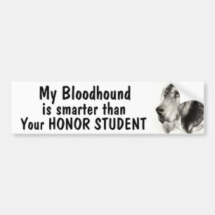 Bloodhound is smarter than your honour student bumper sticker