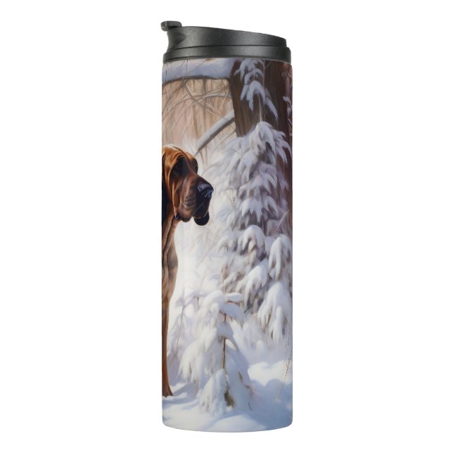 Bloodhound Let It Snow Christmas Thermal Tumbler (Rotated Right)