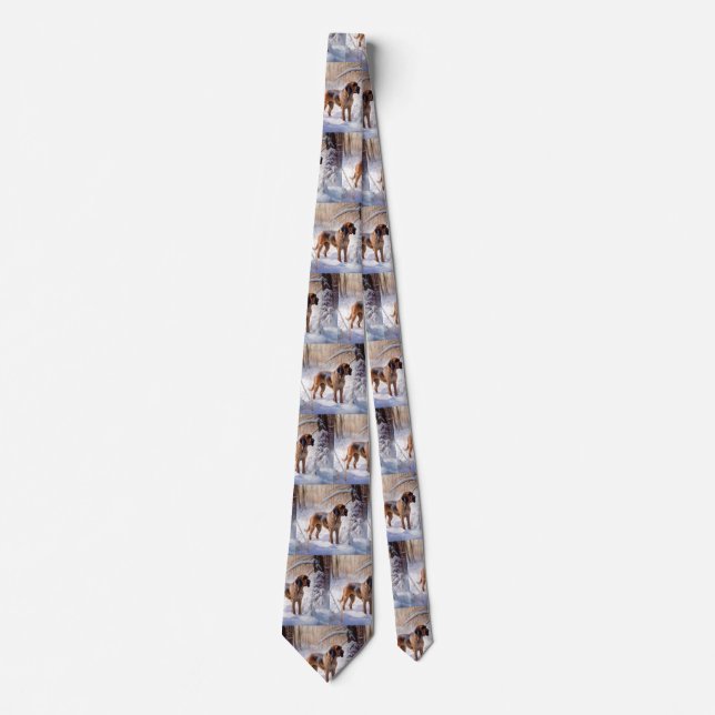 Bloodhound Let It Snow Christmas Tie (Front)