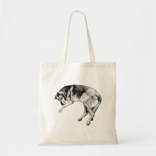 Bloodhound Lying Pose Dog Art Tote Bag
