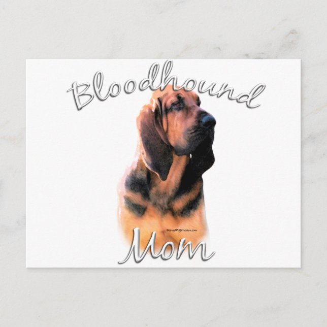 Bloodhound Mom 2 Postcard (Front)