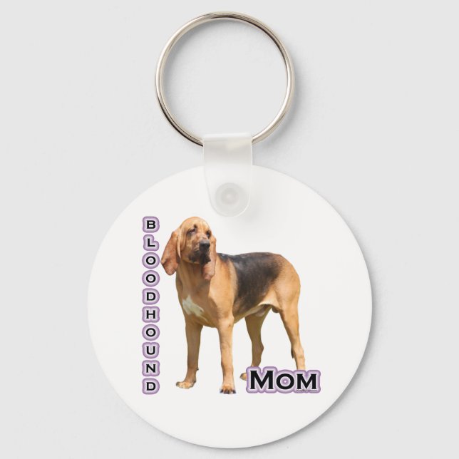 Bloodhound Mom 4 - Keychain (Front)