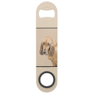 Bloodhound Painting - Cute Original Dog Art Bar Key