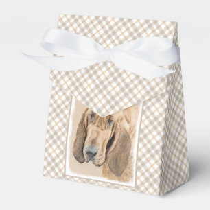 Bloodhound Painting - Cute Original Dog Art Favor Box