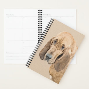 Bloodhound Painting - Cute Original Dog Art Planner
