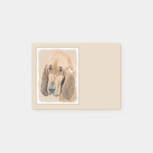 Bloodhound Painting - Cute Original Dog Art Post-it Notes