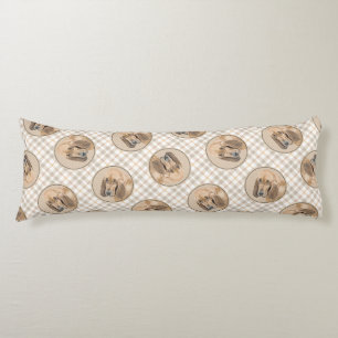 Bloodhound Painting Red Cute Scent Hound Dog Art Body Pillow