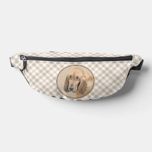 Bloodhound Painting Red Cute Scent Hound Dog Art Fanny Pack