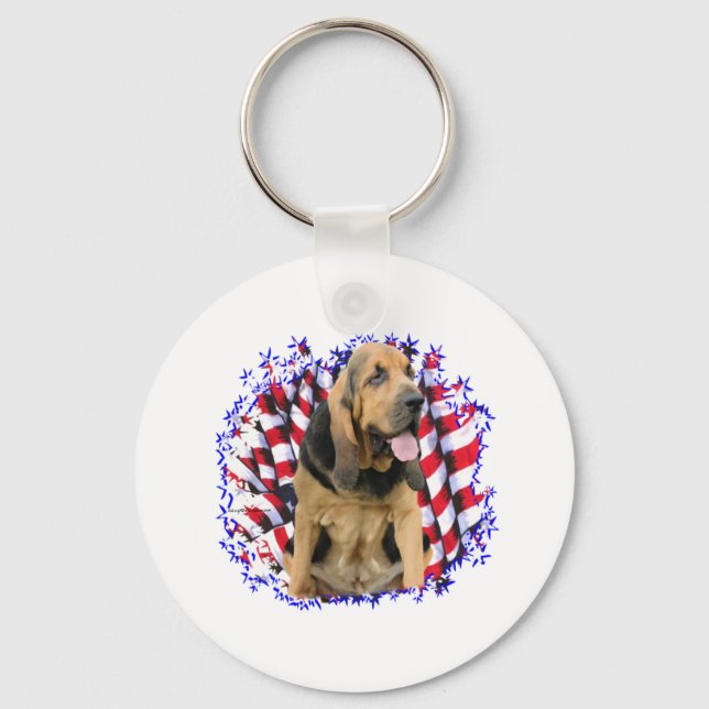 Bloodhound Patriot Keychain (Front)