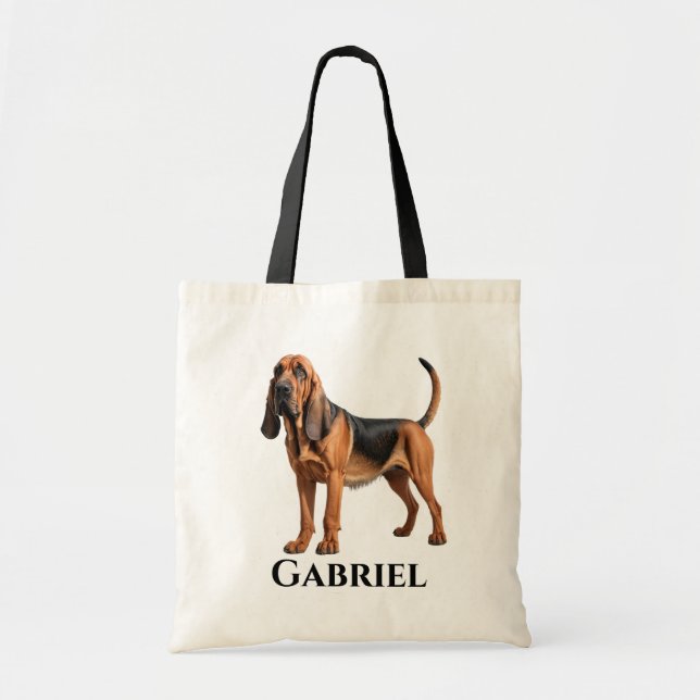 Bloodhound Personalize Tote Bag (Front)