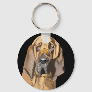 Bloodhound Portrait Keychain