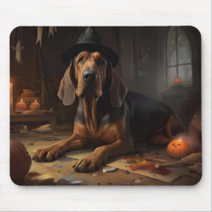 Bloodhound Pumpkins Halloween Scary  Mouse Pad
