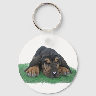 bloodhound puppy keychain