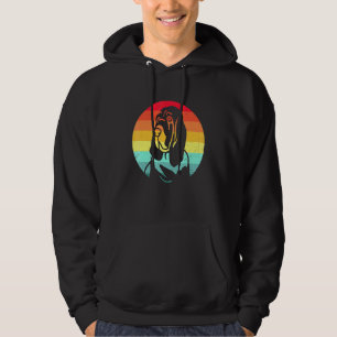 Bloodhound Retro Artwork Vintage Sunset Bloodhound Hoodie