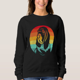 Bloodhound Retro Artwork Vintage Sunset Bloodhound Sweatshirt