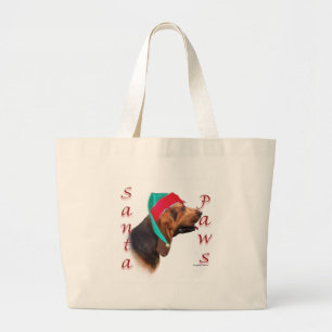 Bloodhound Santa Paws Large Tote Bag