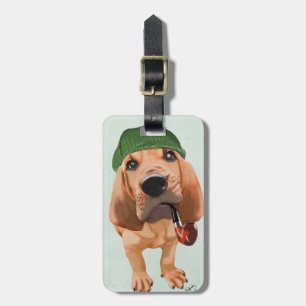 Bloodhound Sherlock Holmes Luggage Tag