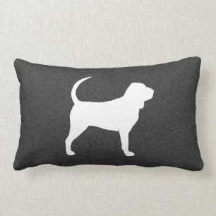 Bloodhound Silhouette Lumbar Pillow