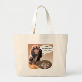 Bloodhound Turkey Large Tote Bag