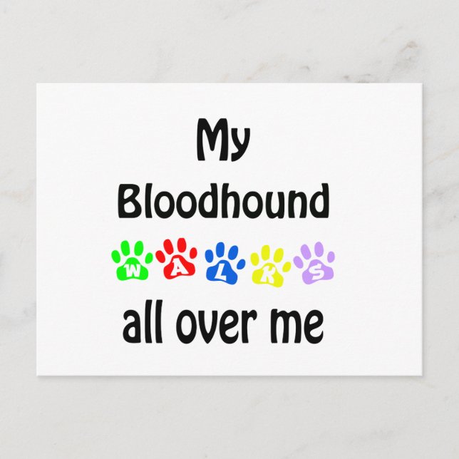 Bloodhound Walks Design Postcard (Front)