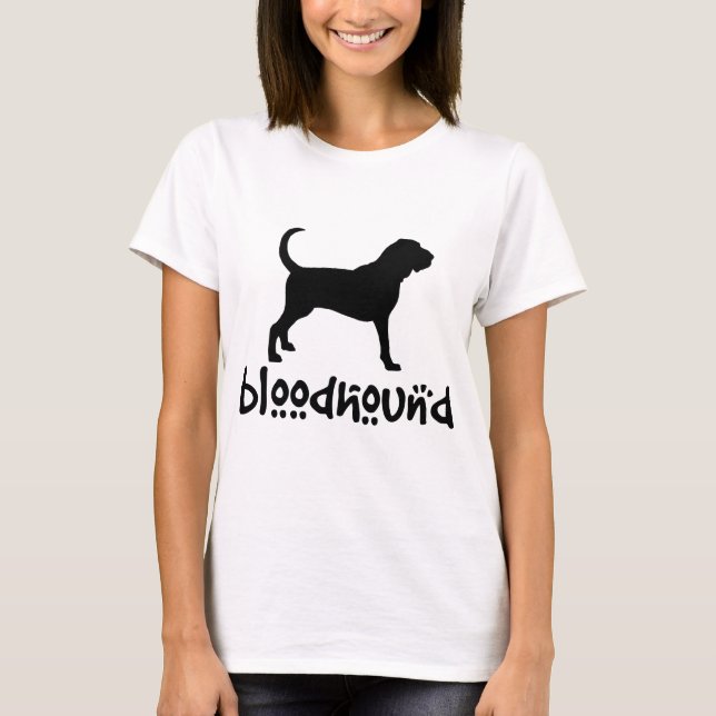 Bloodhound With Cool Text T-Shirt (Front)