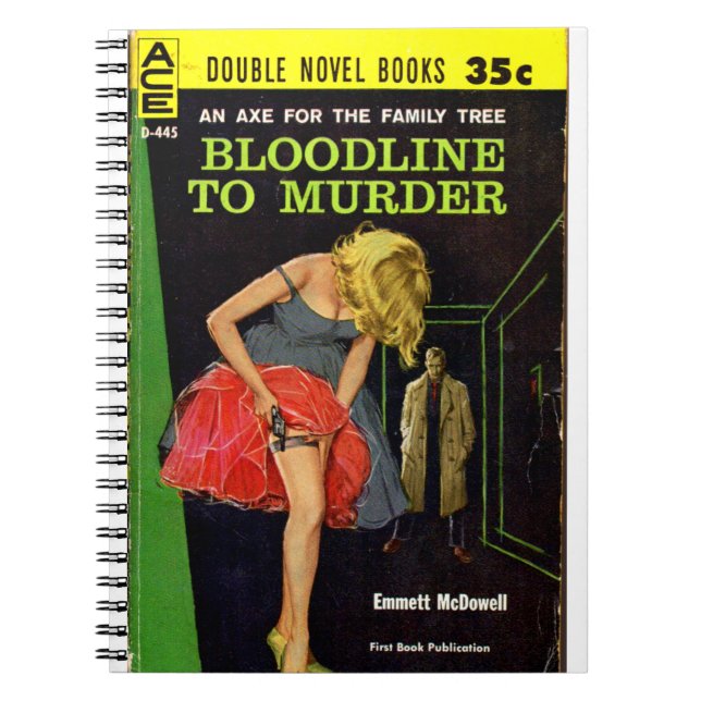 Bloodline to Murder pulp cover Notebook (Front)