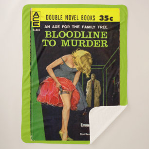 Bloodline to Murder pulp cover Sherpa Blanket