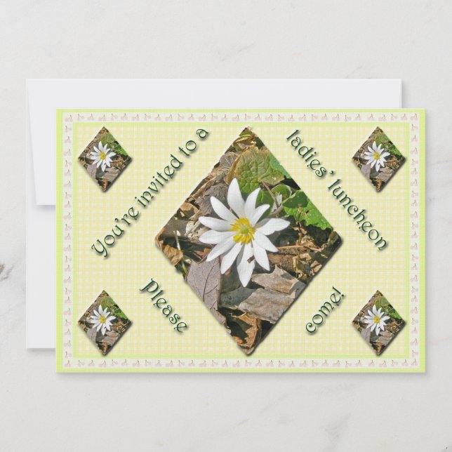 Bloodroot Wildflower Ladies Luncheon invitation (Front)
