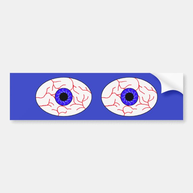 bloodshot blue eyes bumper sticker (Front)