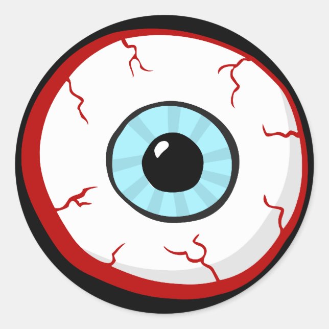 Bloodshot Eye Ball Funny Cartoon stickers (Devant)